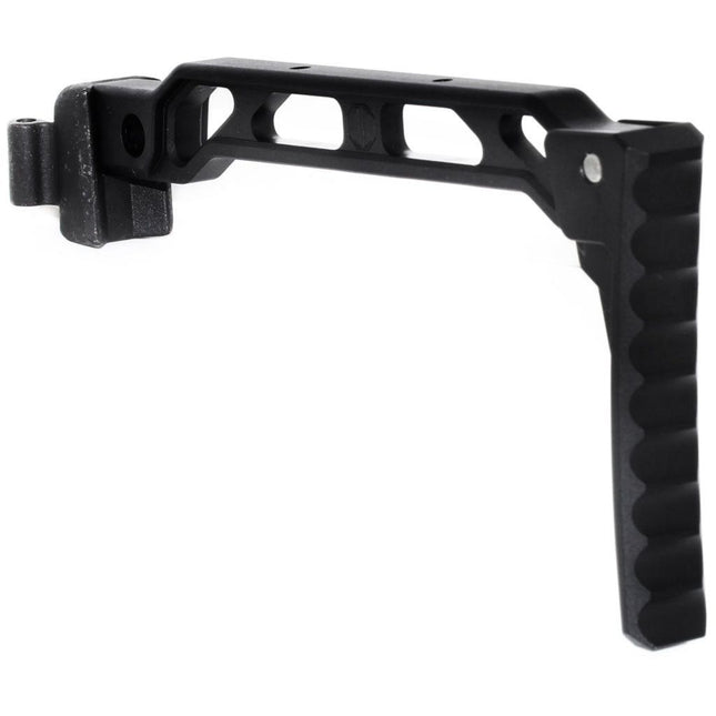 5KU 198mm AB-8R Style avec Pliable Butt Plaque Crosse Convient pour D-Boys GHK LCT CYMA AK Série Fusil Airsoft Noir