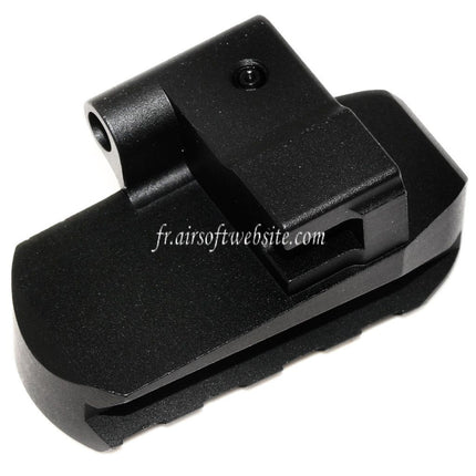 5KU M1913 Picatinny Rail Crosse Base Adaptateur avec QD Sangle Hole Convient pour CYMA D-Boys LCT GHK AK Série Fusil Airsoft Noir