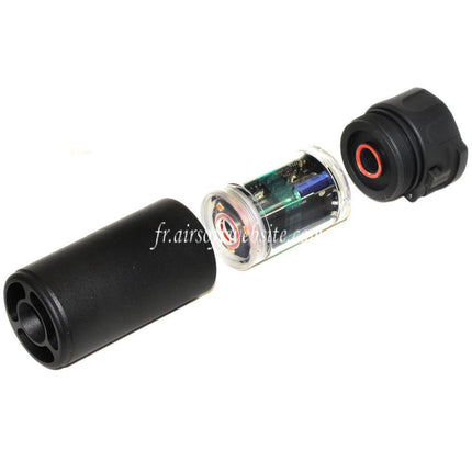 5KU 92mm Mini Silencieux avec Spitfire Traceur Convient pour -14mm CCW sens antihoraire Canon Fusil Airsoft
