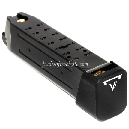 APS EMG TTI 23 Kugeln Co2 Magazin Passend für G17 G18C G34 G35 G-Serie GBB Airsoft Pistole Schwarz