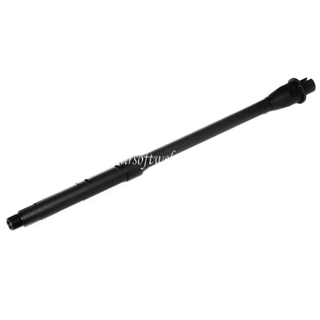 5KU 14.25/14.5 Pouces Aluminium Mid-Length Canon Extérieur -14mm CCW sens antihoraire Convient pour Tokyo Marui M4 MWS GBB Fusil Airsoft Noir