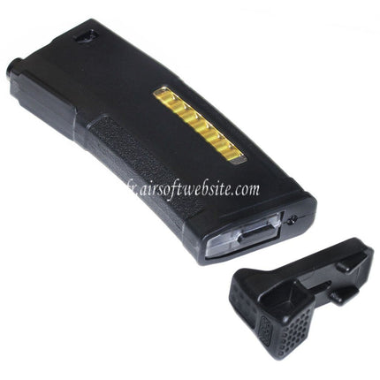 PTS 150 Rounds Mid-Cap Enhanced Polymer Magazine with MAGPOD Base Plate Suitable for M4 M16 Series AEG Airsoft Rifle Black