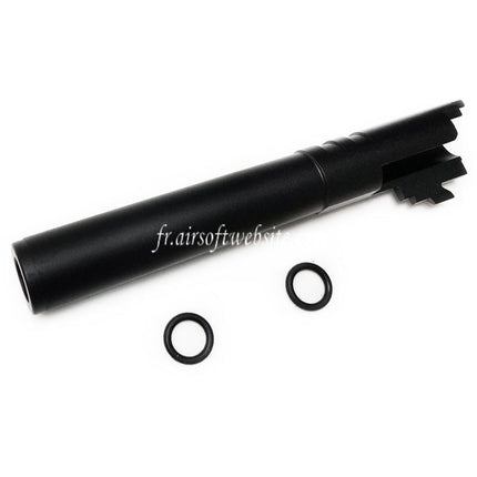 5KU 5 Pouces 123/127mm CNC Aluminium Canon Extérieur +11mm CW sens horaire Convient pour Armorer Works AW WE-TECH Tokyo Marui Hi-Capa 5.1 GBB Pistolet Airsoft