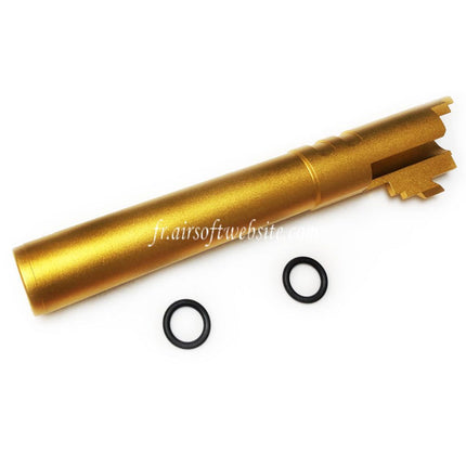 5KU 5 Pouces 123/127mm CNC Aluminium Canon Extérieur +11mm CW sens horaire Convient pour Armorer Works AW WE-TECH Tokyo Marui Hi-Capa 5.1 GBB Pistolet Airsoft