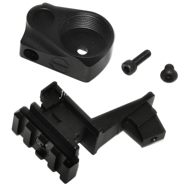 5KU Buffer Tube et M1913 20mm Rail AK To M4 Crosse Adaptateur Convient pour Tokyo Marui AKM GBB Fusil Airsoft Noir