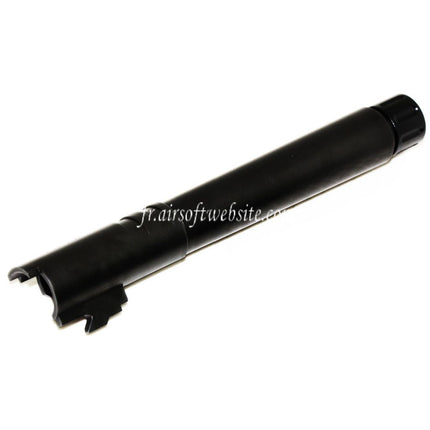 AIP 123mm/127mm Threaded Canon Extérieur avec Adaptor et Couvre Convient pour Tokyo Marui Hi-Capa 5.1 GBB Pistolet Airsoft Noir