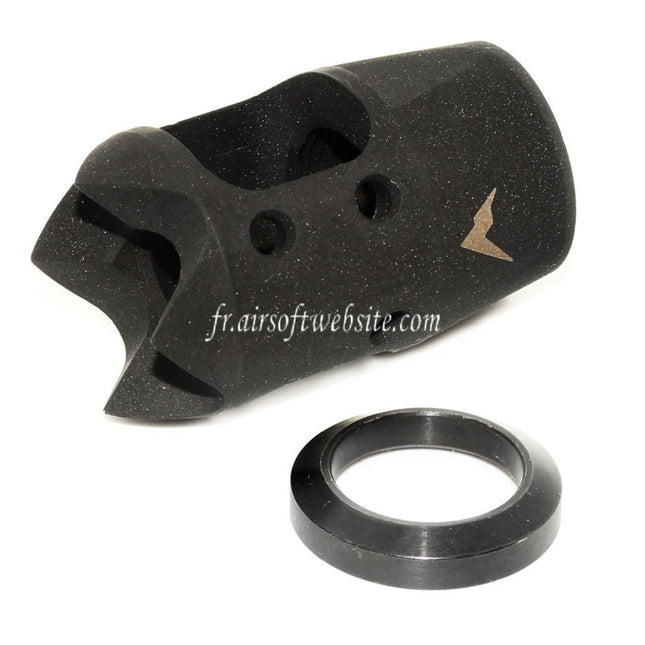 PTS Rainier Arms MINI XT COMP Frein de Bouche Convient pour +14mm CW sens horaire Fileté Canon Fusil Airsoft