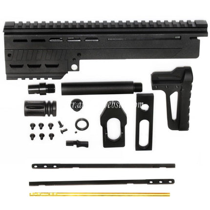 King Arms Max 11 MK12 Handschutz-Lauf-Kit Passend für KWA / KSC M11A4 M11 GBB Airsoftgewehr Schwarz