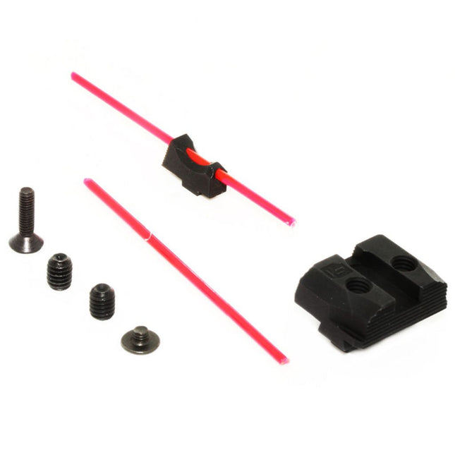 Guns Modify GM SA Style CNC Acier Fibre Optique Visée Set Convient pour WE Tokyo Marui G-Série GBB Pistolet Airsoft