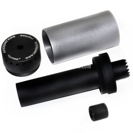 5KU 175mm DTK PUTNIK Mock Silencieux avec +24mm CW sens horaire / -14mm CCW sens antihoraire Adaptateur Noir/Gris