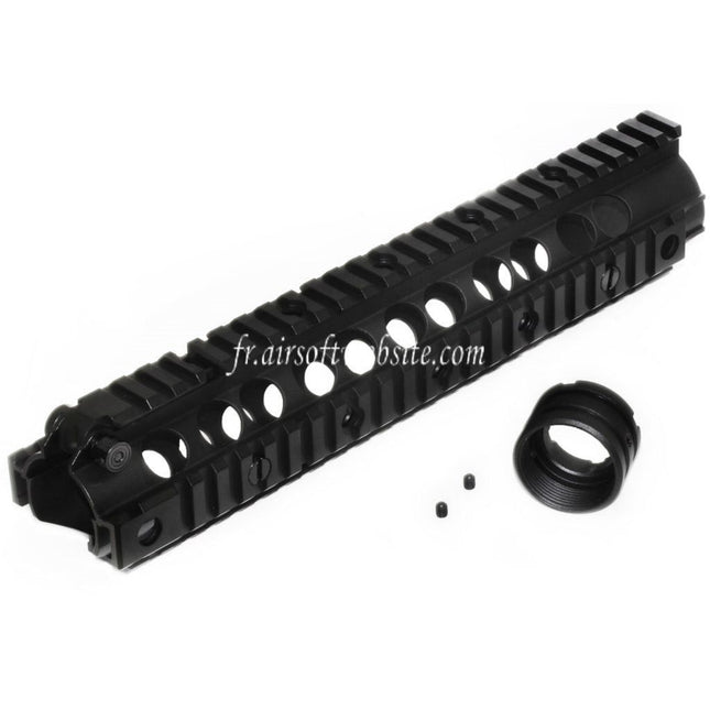 CYMA 273mm SR16 URX RAS Garde-Main 4-Côtés Rail System Convient pour CYMA Tokyo Marui M4 M16 Série AEG Fusil Airsoft Noir