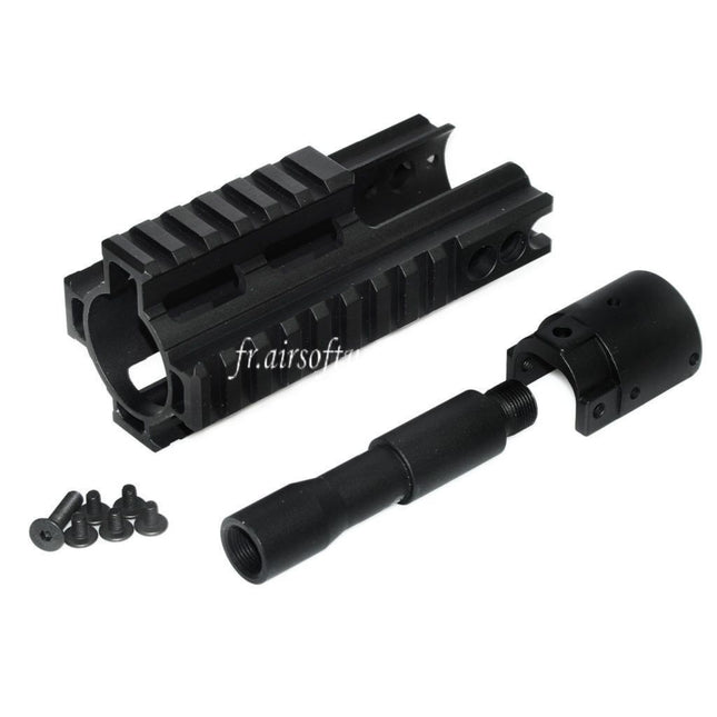 Airsoft Website CNC Aluminum 125mm 4-Côtés Rail Rail de Garde-Main Convient pour Double Bell BY-805 VFC WE-Tech Tokyo Marui SCAR Série AEG GBB Fusil