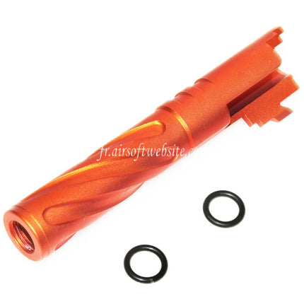 5KU 4.3 Zoll CNC Aluminium Tornado Style Spiral-Außenlauf +11mm CW im Uhrzeigersinn passend für Tokyo Marui Hi-Capa 4.3 GBB Airsoft-Pistole