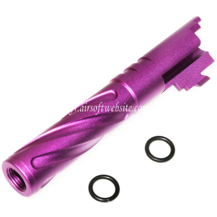 5KU 4.3 Zoll CNC Aluminium Tornado Style Spiral-Außenlauf +11mm CW im Uhrzeigersinn passend für Tokyo Marui Hi-Capa 4.3 GBB Airsoft-Pistole