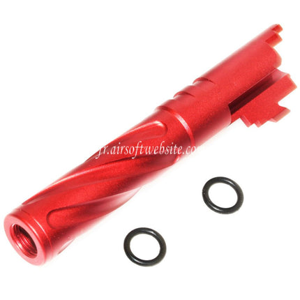 5KU 4.3 Zoll CNC Aluminium Tornado Style Spiral-Außenlauf +11mm CW im Uhrzeigersinn passend für Tokyo Marui Hi-Capa 4.3 GBB Airsoft-Pistole
