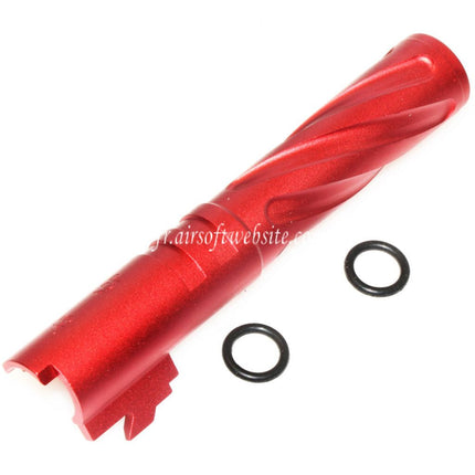 5KU 4.3 Zoll CNC Aluminium Tornado Style Spiral-Außenlauf +11mm CW im Uhrzeigersinn passend für Tokyo Marui Hi-Capa 4.3 GBB Airsoft-Pistole