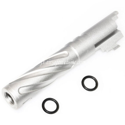 5KU 4.3 Zoll CNC Aluminium Tornado Style Spiral-Außenlauf +11mm CW im Uhrzeigersinn passend für Tokyo Marui Hi-Capa 4.3 GBB Airsoft-Pistole