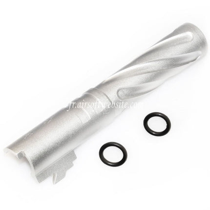 5KU 4.3 Zoll CNC Aluminium Tornado Style Spiral-Außenlauf +11mm CW im Uhrzeigersinn passend für Tokyo Marui Hi-Capa 4.3 GBB Airsoft-Pistole