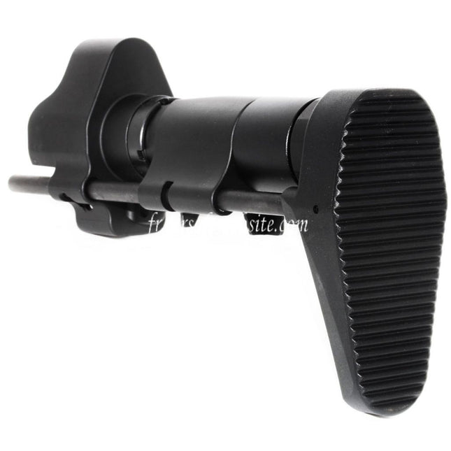 Airsoft Website CNC Aluminum Rétractable Crosse avec Adaptateur Convient pour CYMA Tokyo Marui MP5 Série AEG Fusil Noir