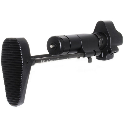 Airsoft Website CNC Aluminum Rétractable Crosse avec Adaptateur Convient pour CYMA Tokyo Marui MP5 Série AEG Fusil Noir