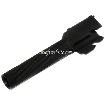 APS EMG 98mm/112mm Fluted Spirale Canon Extérieur +12mm CW sens horaire Convient pour APS EMG F1 Firearms BSF Série GBB Pistolet Airsoft Noir