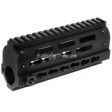 Golden Eagle 170mm FightLite MCR Keymod RAS Rail de Garde-Main Convient pour JG6661 Tokyo Marui M4 Série AEG Fusil Airsoft Noir