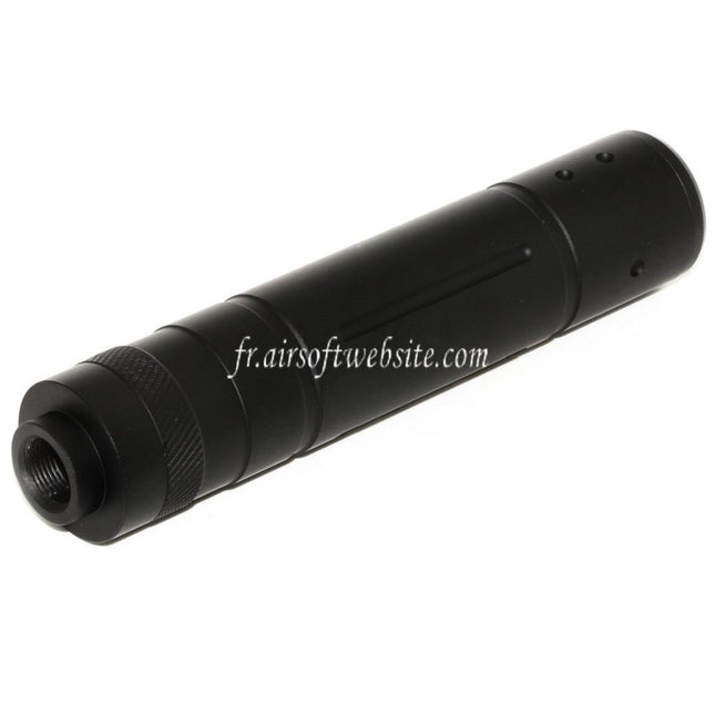 DOUBLE BELL 155mm x 32mm Silencieux Convient pour -14mm CCW sens antihoraire Fusil Airsoft Noir