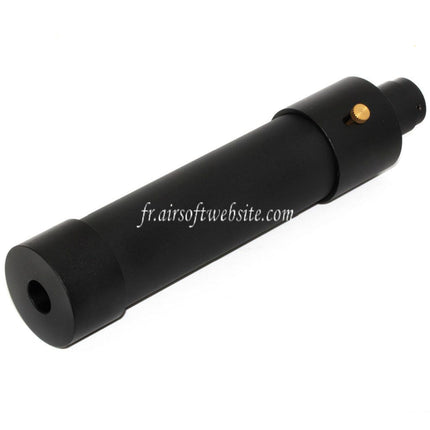 DOUBLE BELL 184mm/214mm x 44mm MPX QD Silencieux avec Frein de Bouche Convient pour -14mm CCW sens antihoraire Canon Fusil Airsoft Noir