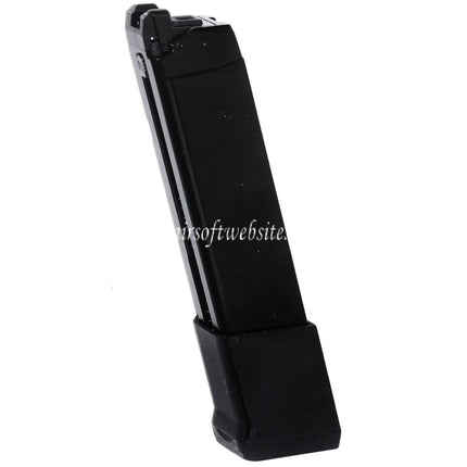 APS EMG 34 BBs Top Gas Magazin mit dicker Basis, passend für G17 G18C G-Serie GBB Airsoft-Pistole, schwarz