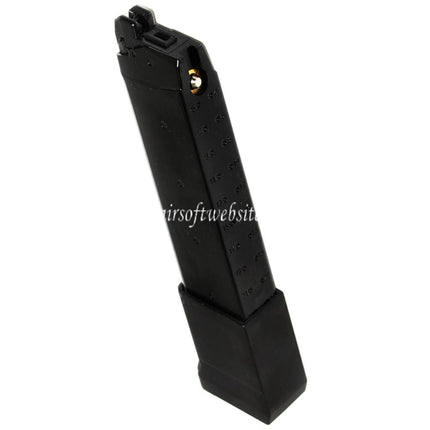 APS EMG 34 BBs Top Gas Magazin mit dicker Basis, passend für G17 G18C G-Serie GBB Airsoft-Pistole, schwarz