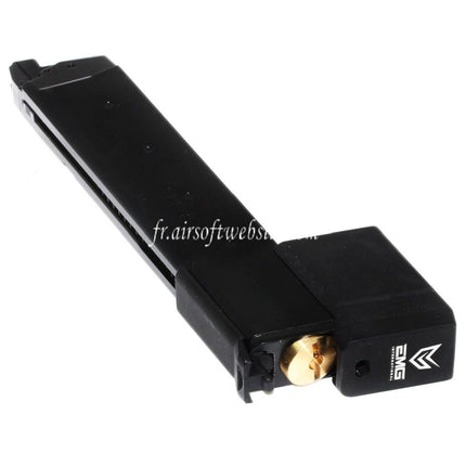 APS EMG 34 BBs Top Gas Magazin mit dicker Basis, passend für G17 G18C G-Serie GBB Airsoft-Pistole, schwarz