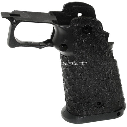 ARMY ARMAMENT Fischschuppen Punktmuster Pistolengriff Rahmen Geeignet für R601 TTI Combat Master EMG AW WE Tokyo Marui Hi-Capa Serie GBB Airsoft Pistole Schwarz