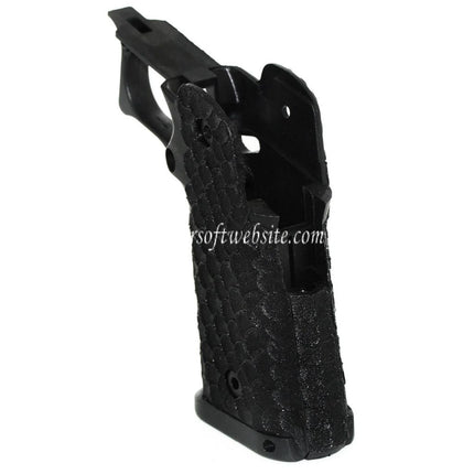 ARMY ARMAMENT Fischschuppen Punktmuster Pistolengriff Rahmen Geeignet für R601 TTI Combat Master EMG AW WE Tokyo Marui Hi-Capa Serie GBB Airsoft Pistole Schwarz