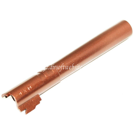 Airsoft Website 133mm/136mm Außenlauf -12mm CCW Linksgewinde Passend für ARMY ARMAMENT R601 TTI Combat Master Tokyo Marui Hi-Capa GBB Pistolen Serie Bronze