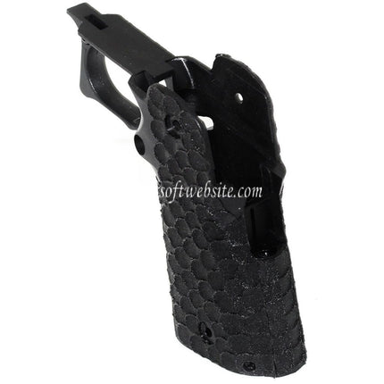 ARMY ARMAMENT Fischschuppen-Punkt-Pistolengriffgestell Passend für R607 DVC Carry EMG AW WE Tokyo Marui Hi-Capa Serie GBB Airsoft Pistole Schwarz