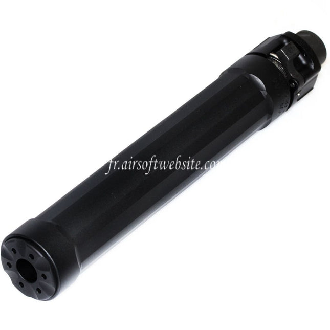 5KU 187mm Ryder 9 MP5 Silencieux avec +12mm CW sens horaire fileté Frein de Bouche Convient pour WE (WE-TECH) MP5 Série AEG SMG Fusil Airsoft