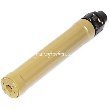 5KU 187mm Ryder 9 MP5 Silencieux avec +12mm CW sens horaire fileté Frein de Bouche Convient pour WE (WE-TECH) MP5 Série AEG SMG Fusil Airsoft