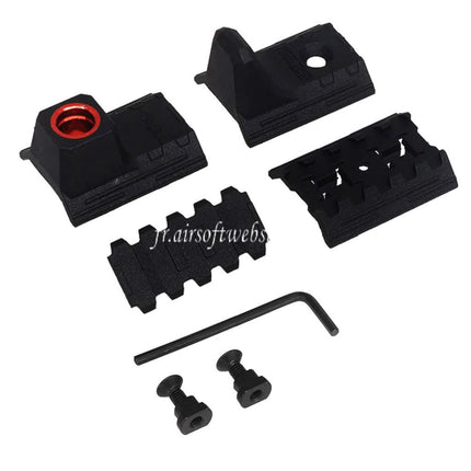 DOUBLE BELL Polymère Butee de Main Kit Convient pour M-Lok Rail de Garde-Main