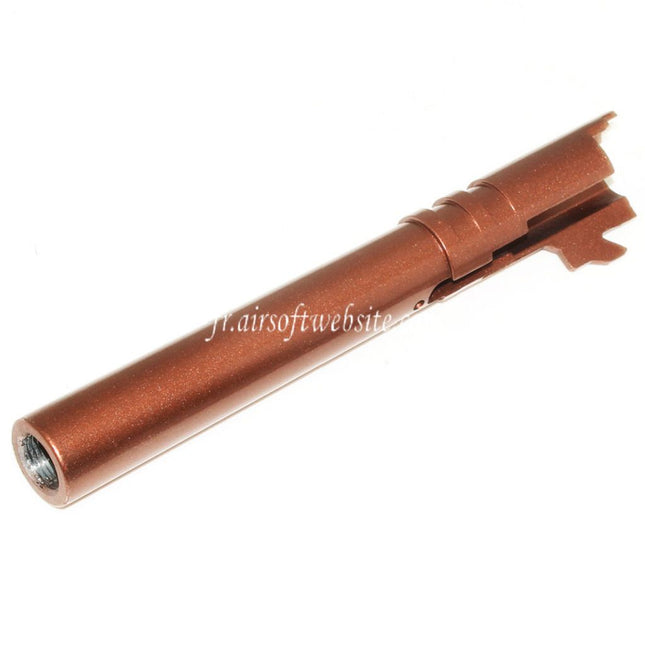 E&C 134/138mm Acier Canon Extérieur +12mm CW sens horaire Convient pour E&C Tokyo Marui Hi-Capa Combat Master Série GBB Pistolet Airsoft Bronze