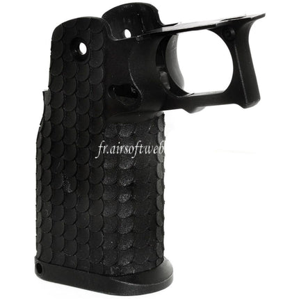 E&C Combat Master Polymer Pistole Griff Rahmen Passend für E&C Tokyo Marui Hi-Capa Serie GBB Airsoft Pistole Schwarz