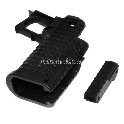 E&C Combat Master Polymer Pistole Griff Rahmen Passend für E&C Tokyo Marui Hi-Capa Serie GBB Airsoft Pistole Schwarz