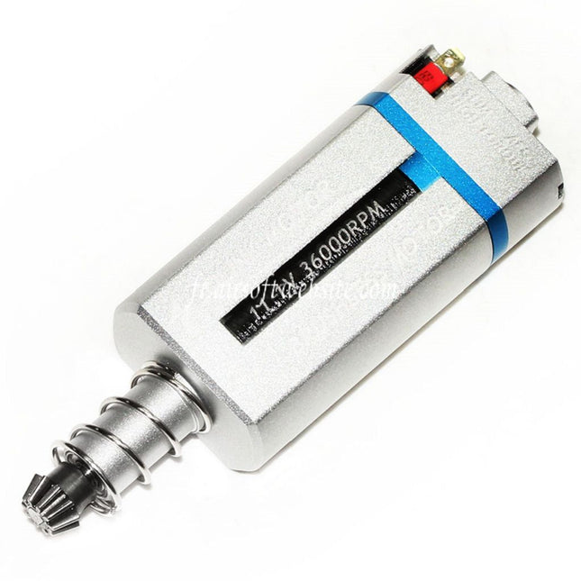SOLINK Ultra-Mince Sans Balai Super Couple élevé Moteur (Long Axe) 11.1V 36000RPM Convient pour M4 M16 MP5 G3 P90 Série V2 Vitesse Boîte AEG Fusil Airsoft