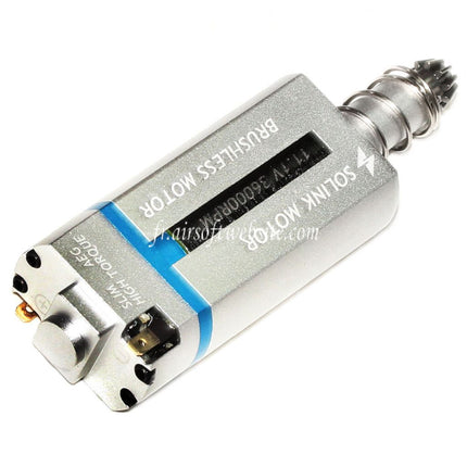 SOLINK Ultra-Mince Sans Balai Super Couple élevé Moteur (Long Axe) 11.1V 36000RPM Convient pour M4 M16 MP5 G3 P90 Série V2 Vitesse Boîte AEG Fusil Airsoft