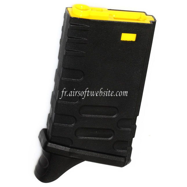 APS 190 Billes Polymère M16VN Hi-Cap Chargeur Colored Core Convient pour M4 M16 Série AEG Fusil Airsoft Noir/Jaune