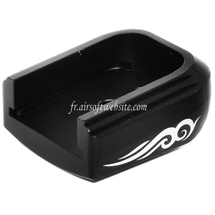 AIP Lasered Charger Base Plate Cover Type-3 Suitable for ARMY EMG SAI STI TTI AW WE Tokyo Marui Hi-Capa GBB Co2 Gas Pistol Magazine Black