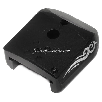 AIP Lasered Charger Base Plate Cover Type-3 Suitable for ARMY EMG SAI STI TTI AW WE Tokyo Marui Hi-Capa GBB Co2 Gas Pistol Magazine Black