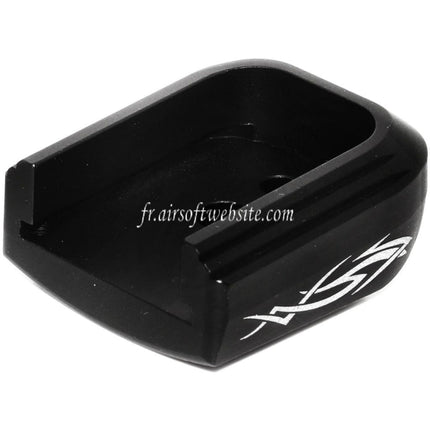 AIP Lasered Charger Base Plate Cover Type-4 Suitable for ARMY EMG SAI STI TTI AW WE Tokyo Marui Hi-Capa GBB Co2 Gas Pistol Magazine Black
