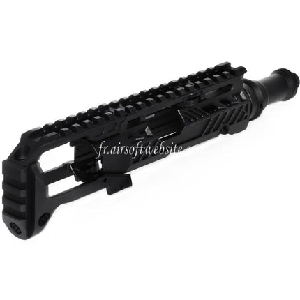 5KU Carabine Conversion Kit Type-A avec M1913 Rail Crosse Adaptateur Convient pour Action Army AAP-01 Série GBB Pistolet Airsoft