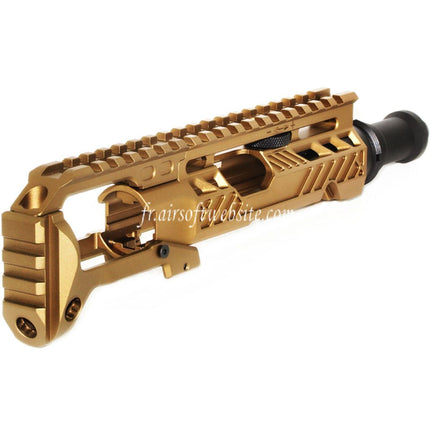 5KU Carabine Conversion Kit Type-A avec M1913 Rail Crosse Adaptateur Convient pour Action Army AAP-01 Série GBB Pistolet Airsoft