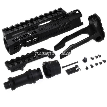 5KU Carabine Conversion Kit Type-B avec M1913 Rail Crosse Adaptateur Convient pour Action Army AAP-01 Série GBB Pistolet Airsoft